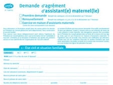 Imprimé Cerfa demande d'agrément